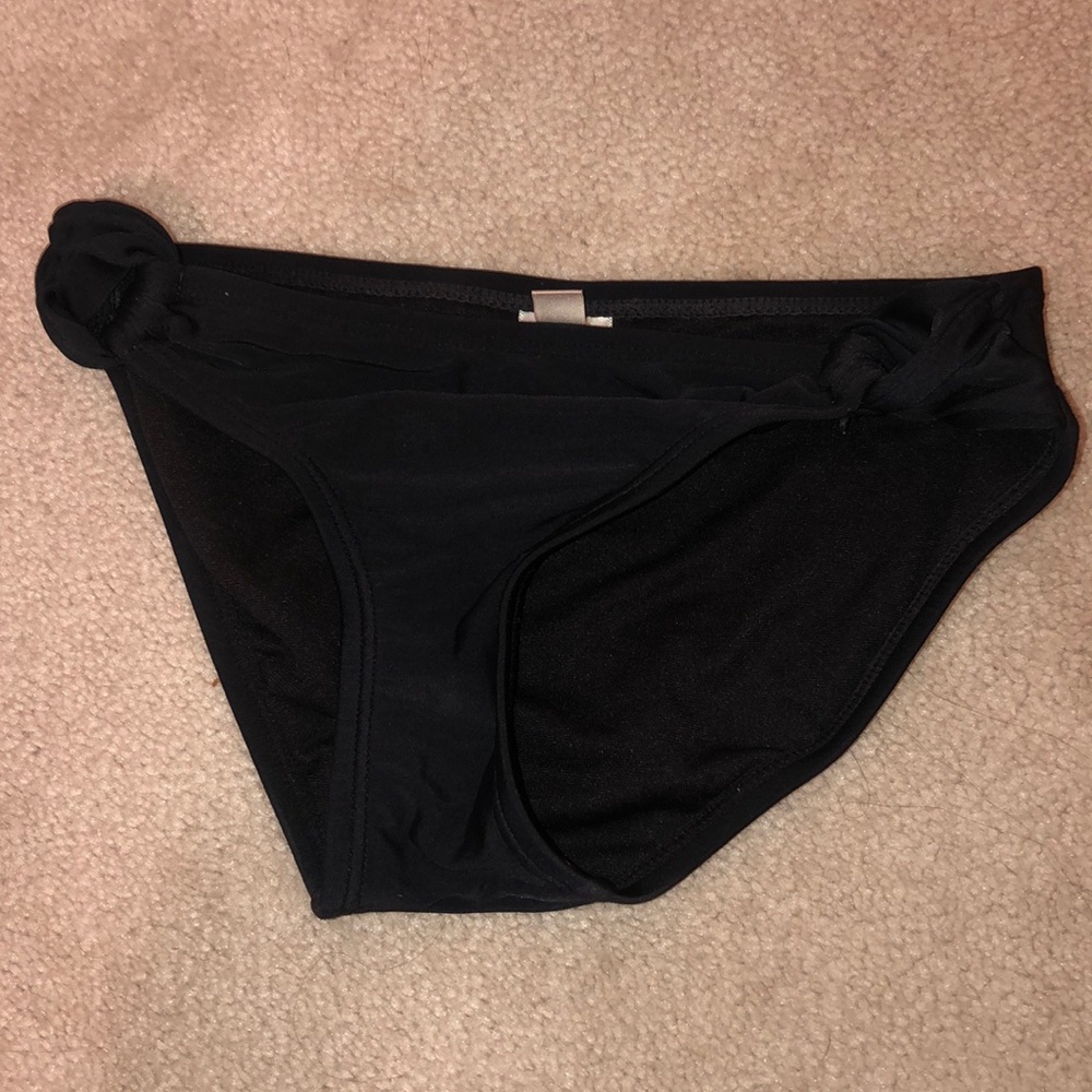 girls black bikini bottoms sz 8